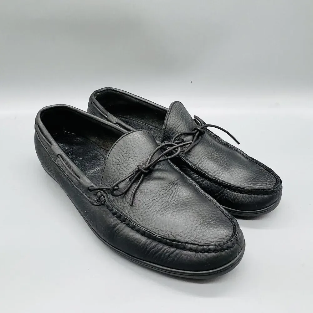Alden Shoes Mens 10 Black Leather Cape Cod Collection Moc Loafers Casual Comfort